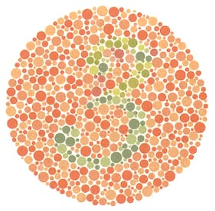 Ishihara renk görme test plakası 12
