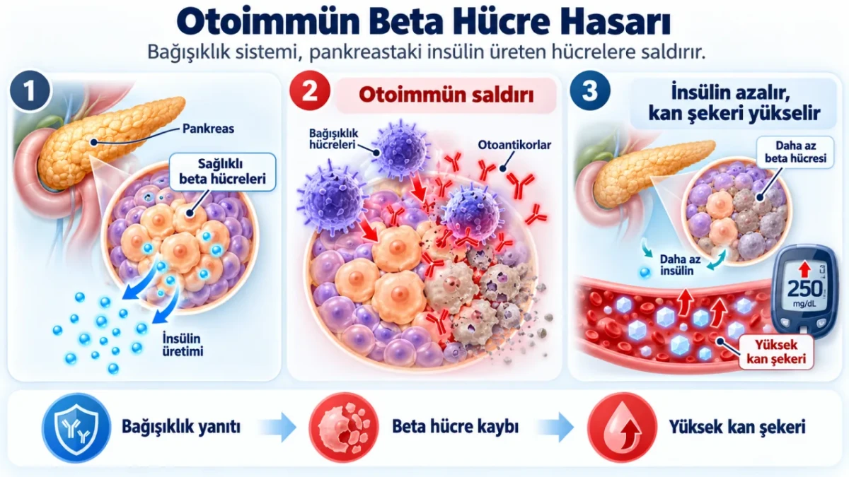otoimmun beta hücre hasarı